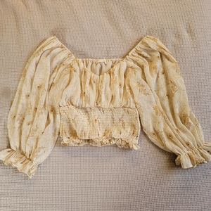 🌻NASHVILLE GIRLY FLORAL CINCHED WAIST TOP🌻